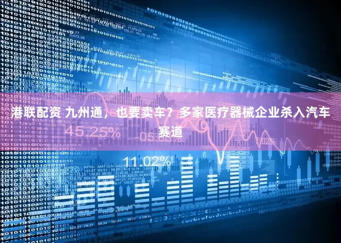 港联配资 九州通，也要卖车？多家医疗器械企业杀入汽车赛道